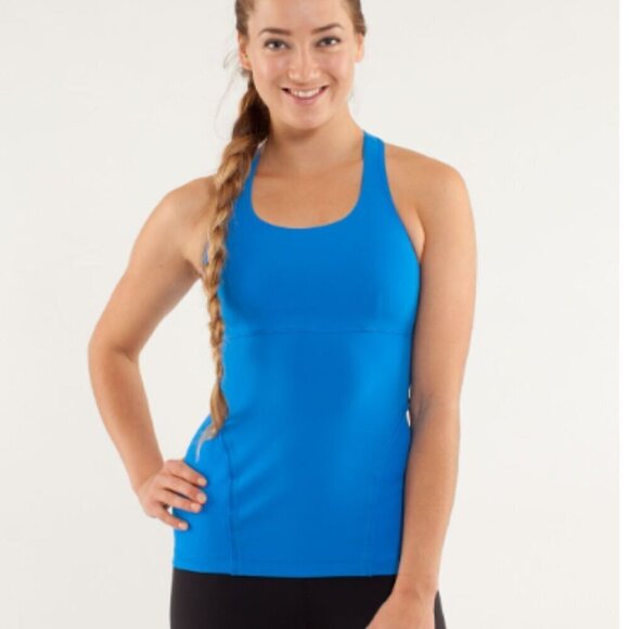 EC Lululemon Power Up Tank - Beaming Blue - Size 4 - Picture 1 of 6